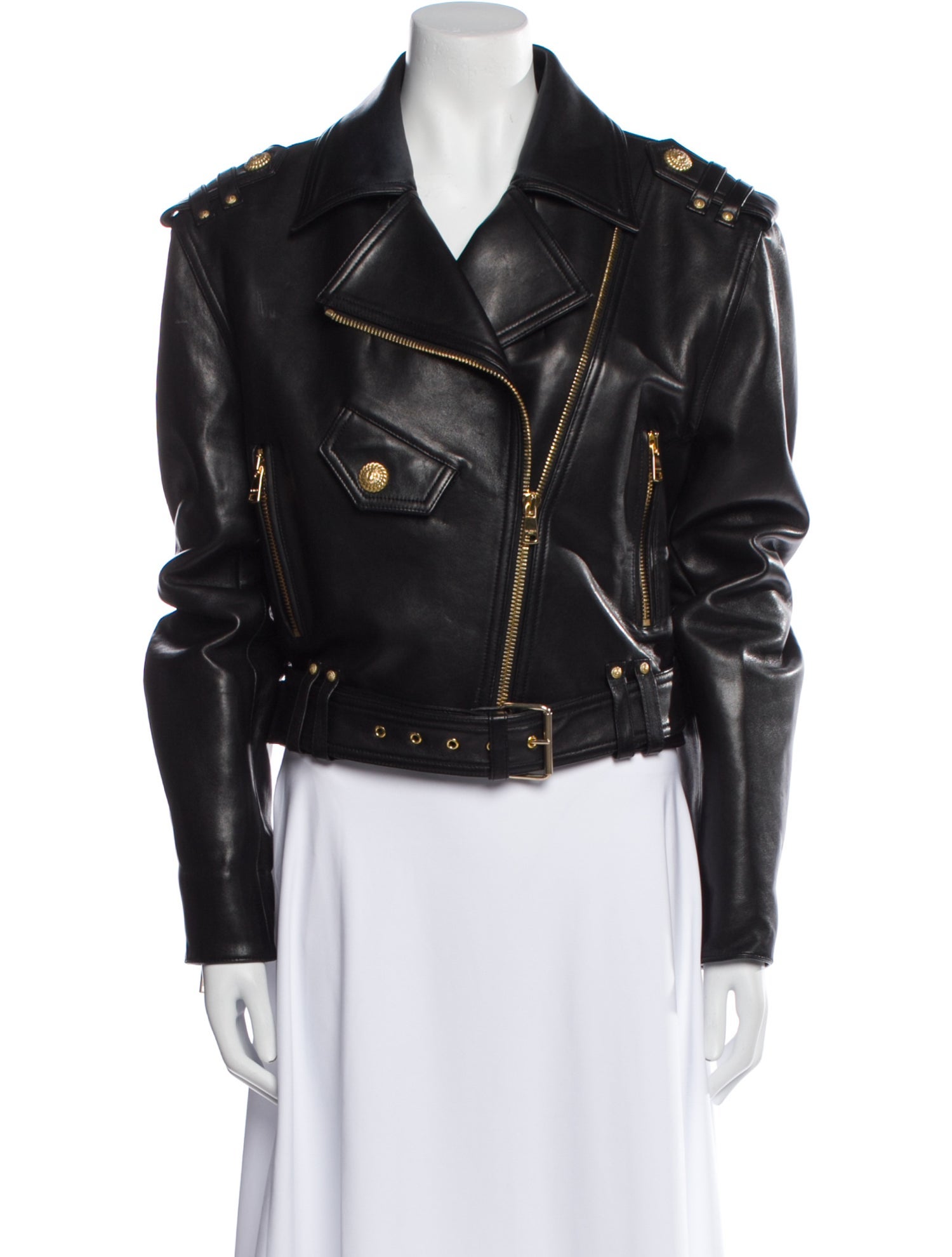 Balmain Leather Biker Jacket