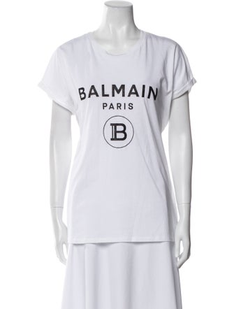 Balmain Graphic Print Crew Neck T-Shirt