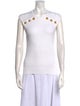Balmain Mock Neck Sleeveless Top