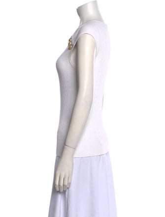 Balmain Mock Neck Sleeveless Top