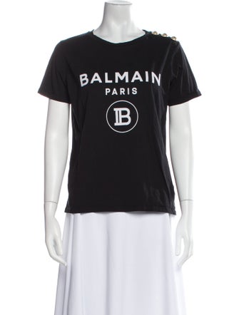 Balmain Graphic Print Crew Neck T-Shirt