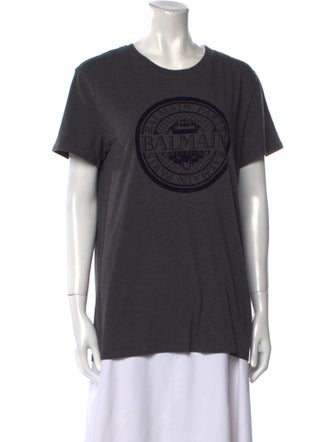 Balmain Graphic Print Crew Neck T-Shirt