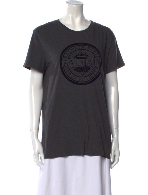 Balmain Graphic Print Crew Neck T-Shirt