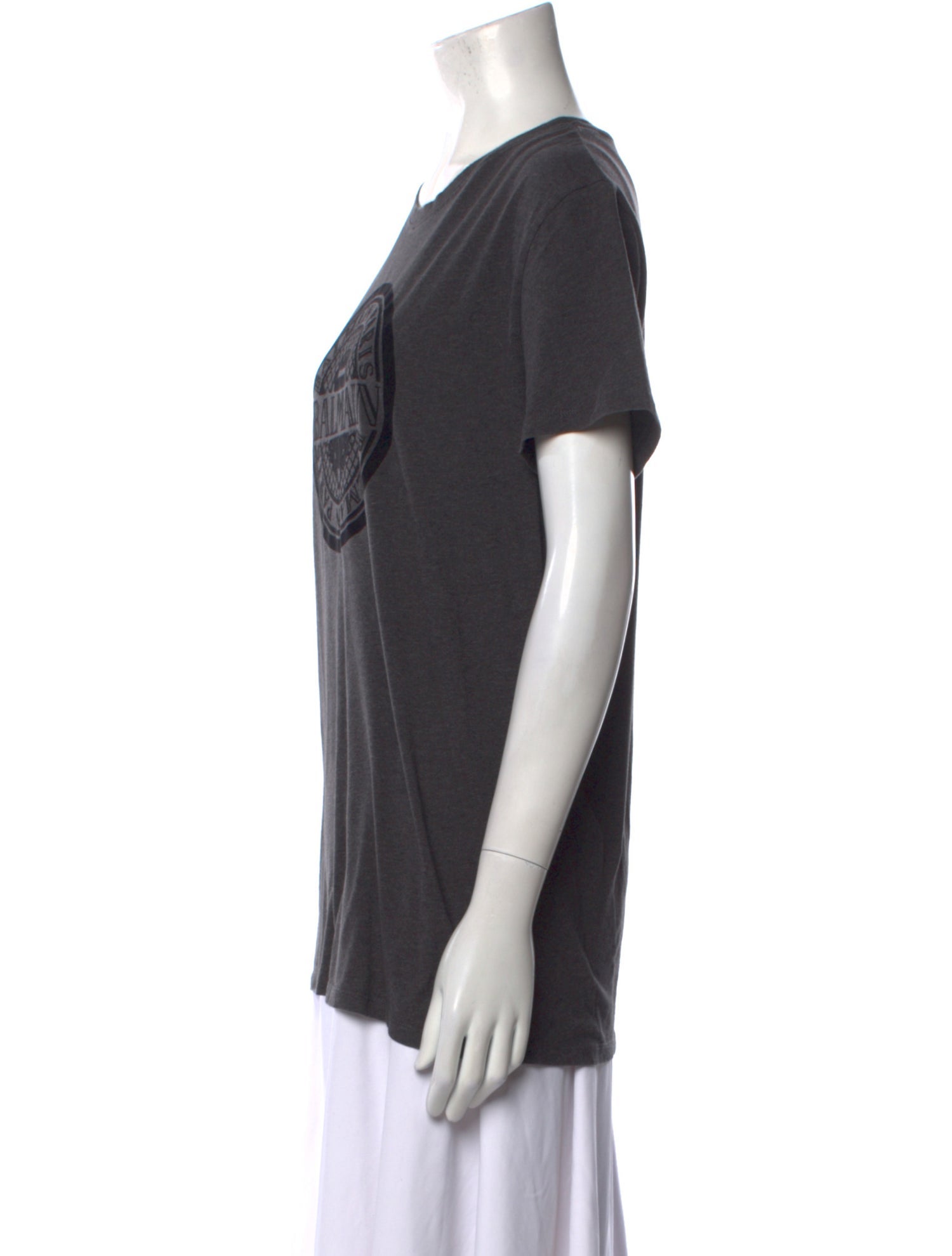 Balmain Graphic Print Crew Neck T-Shirt