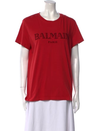 Balmain Graphic Print Crew Neck T-Shirt