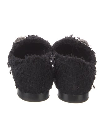 Balmain Tweed Studded Accents Flats