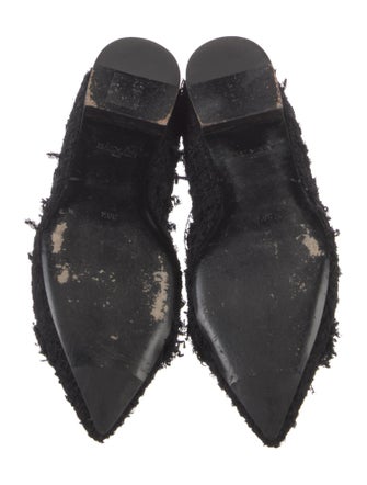 Balmain Tweed Studded Accents Flats