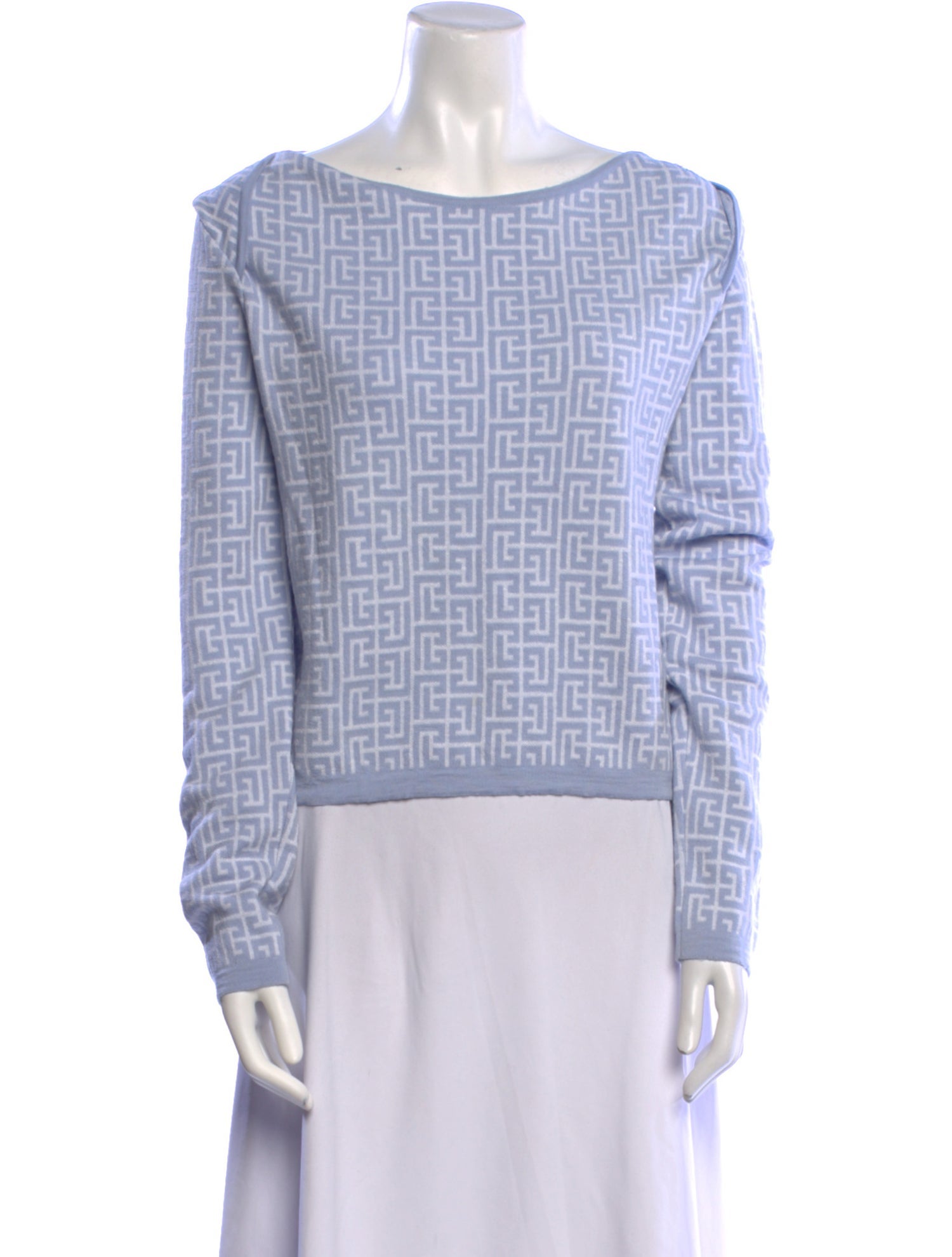 Balmain Merino Wool Printed Sweater