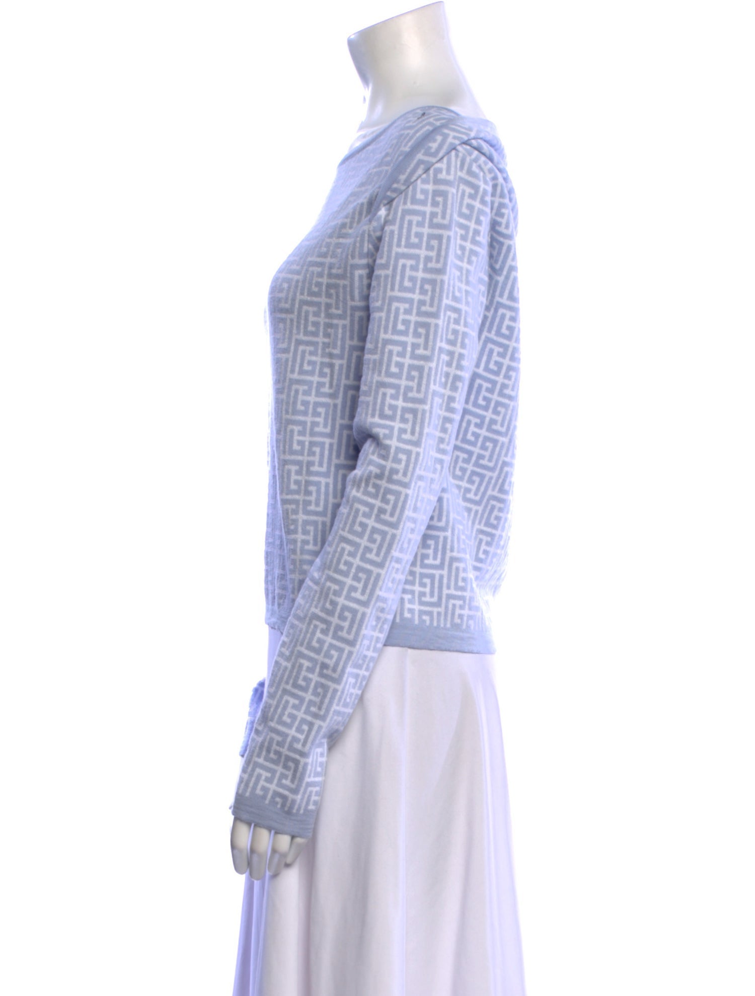 Balmain Merino Wool Printed Sweater