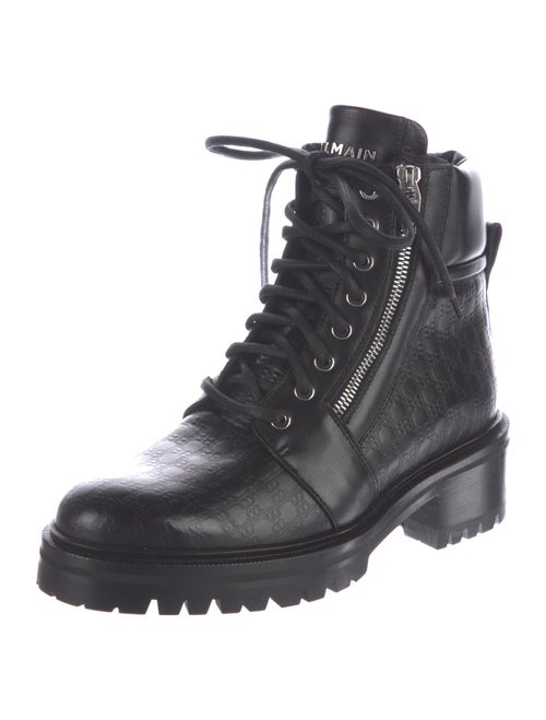 Balmain Leather Combat Boots