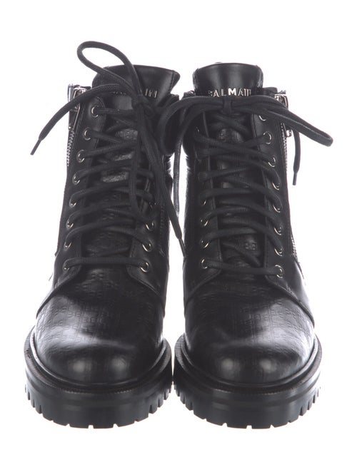 Balmain Leather Combat Boots