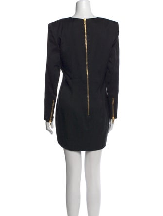 Balmain V-Neck Mini Dress