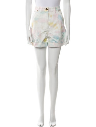 Balmain Tie-Dye Print Mini Shorts