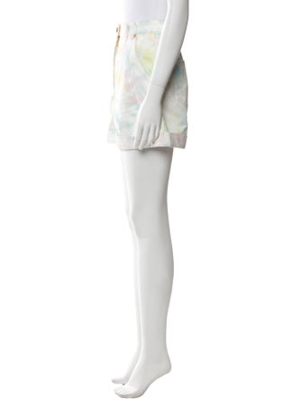 Balmain Tie-Dye Print Mini Shorts
