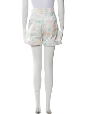 Balmain Tie-Dye Print Mini Shorts
