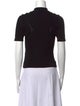 Balmain Mock Neck Short Sleeve Top