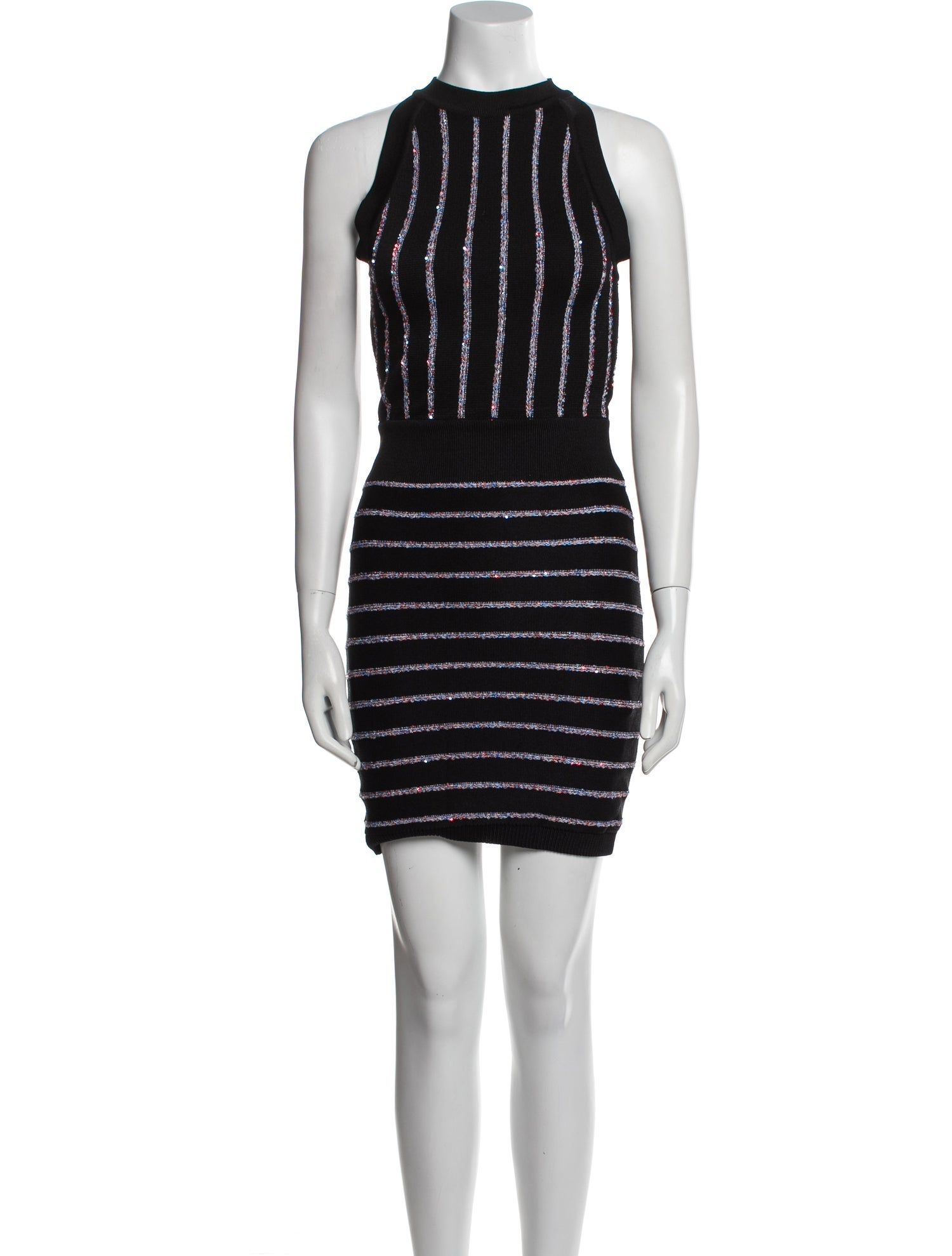 Balmain Striped Mini Dress