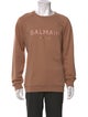 Balmain Graphic Print Crew Neck Sweatshirt