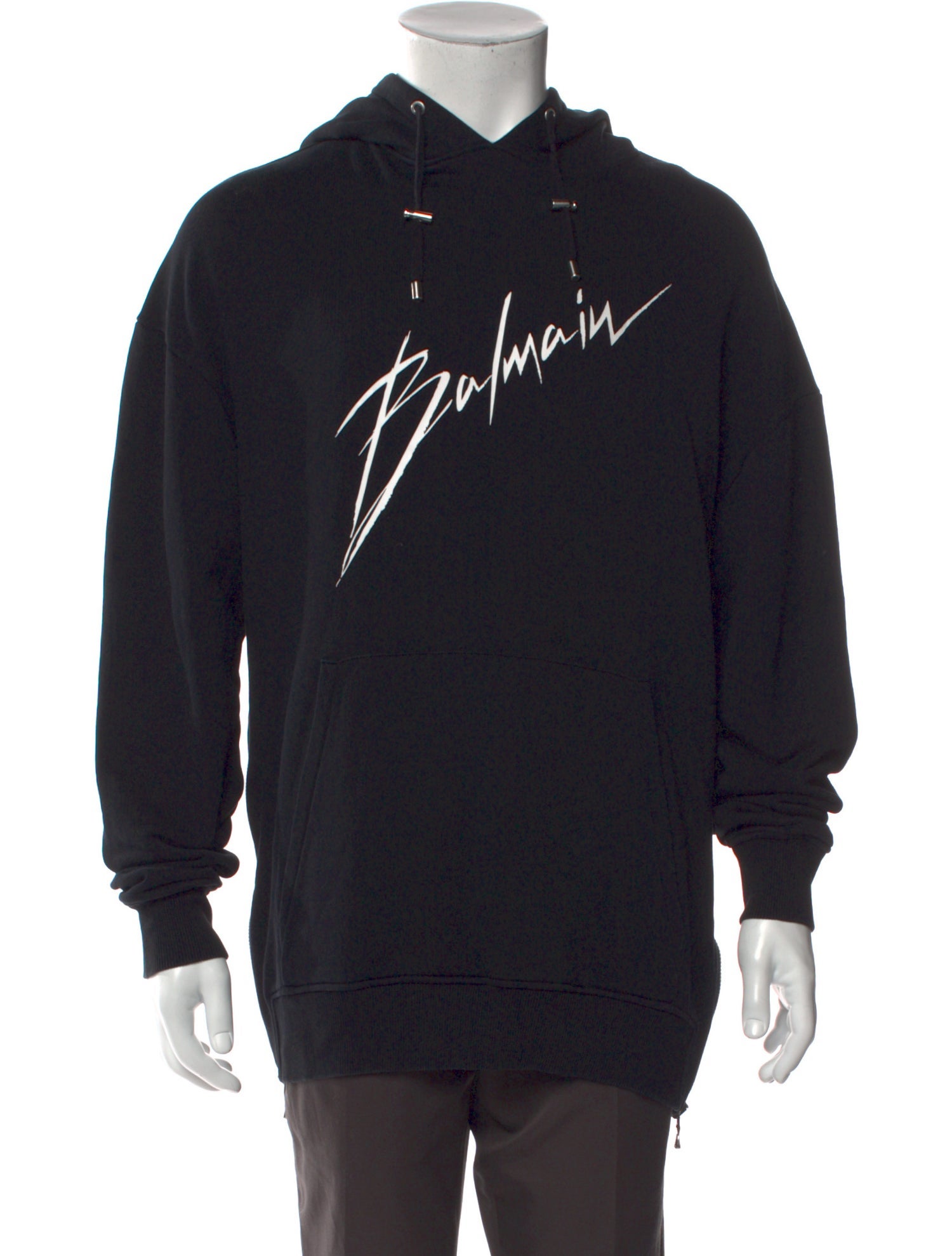 Balmain Graphic Print Crew Neck Hoodie