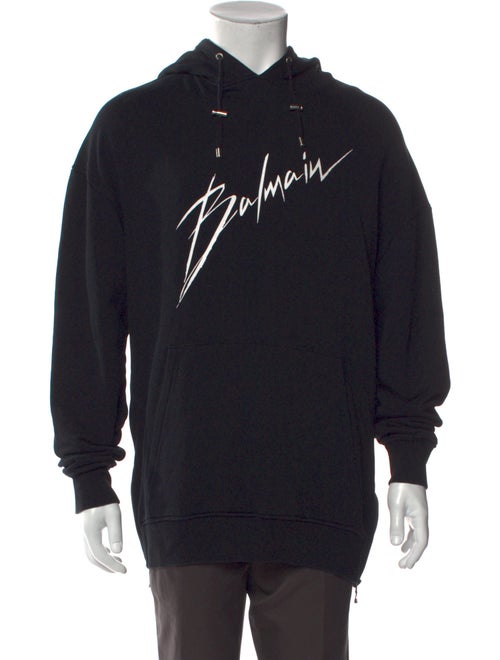 Balmain Graphic Print Crew Neck Hoodie