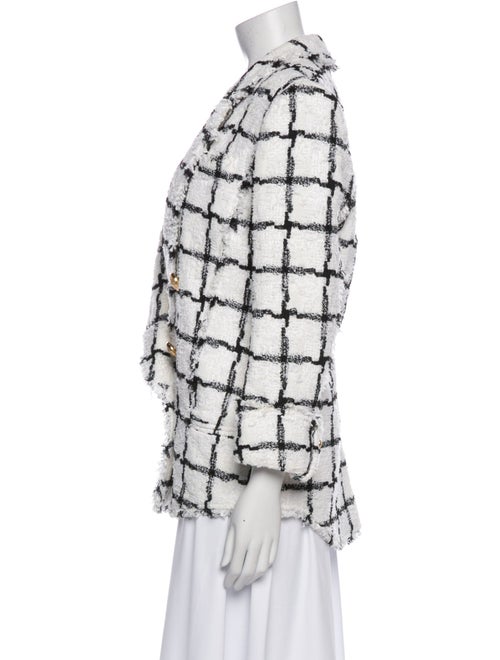 Balmain Plaid Print Blazer
