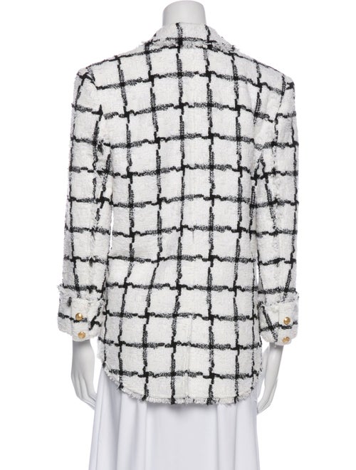 Balmain Plaid Print Blazer