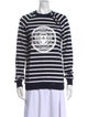 Balmain Striped Crew Neck Sweatshirt