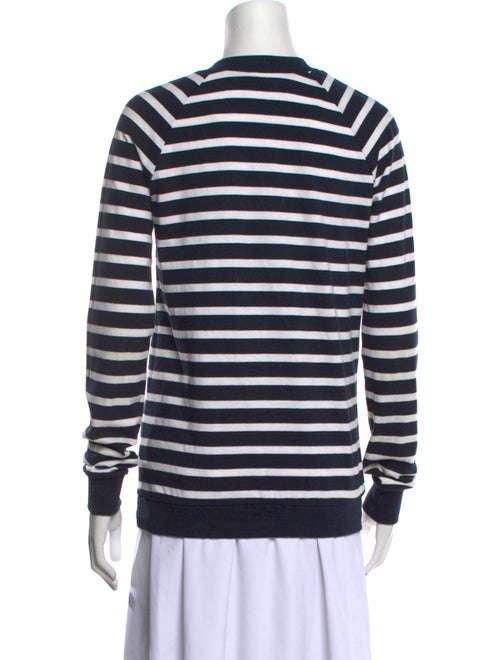 Balmain Striped Crew Neck Sweatshirt