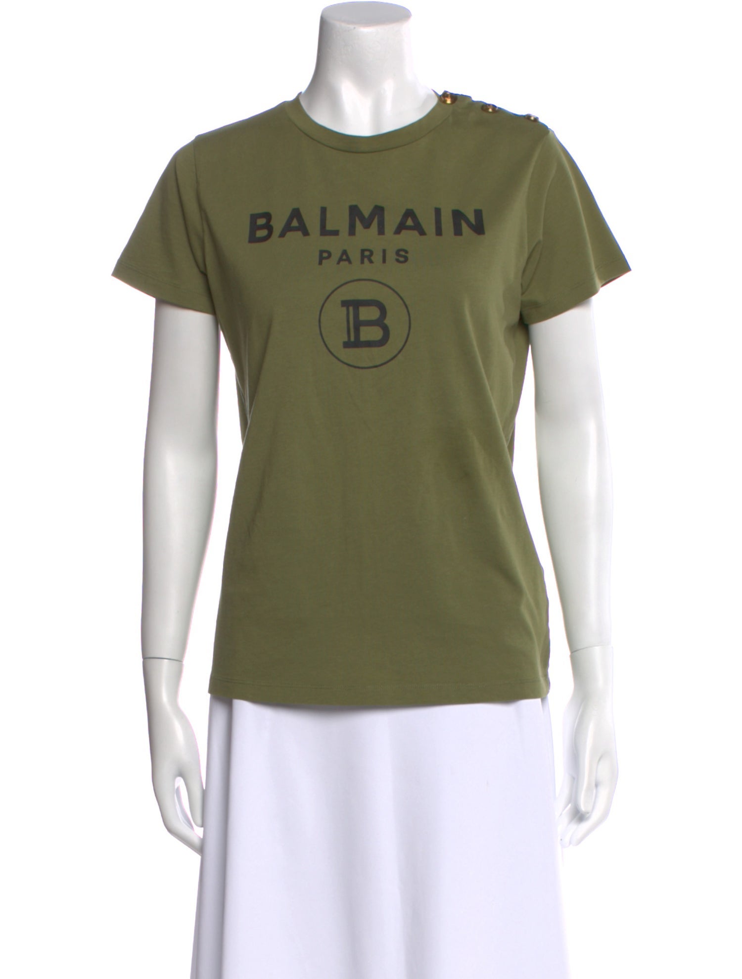 Balmain Graphic Print Crew Neck T-Shirt