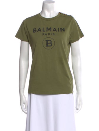 Balmain Graphic Print Crew Neck T-Shirt