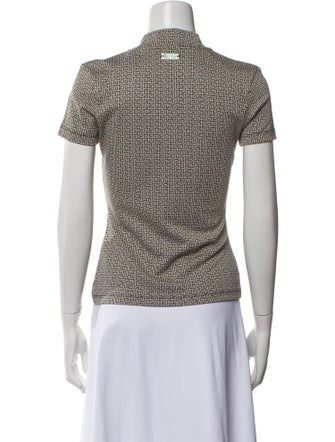 Balmain Printed Mock Neck Sweater