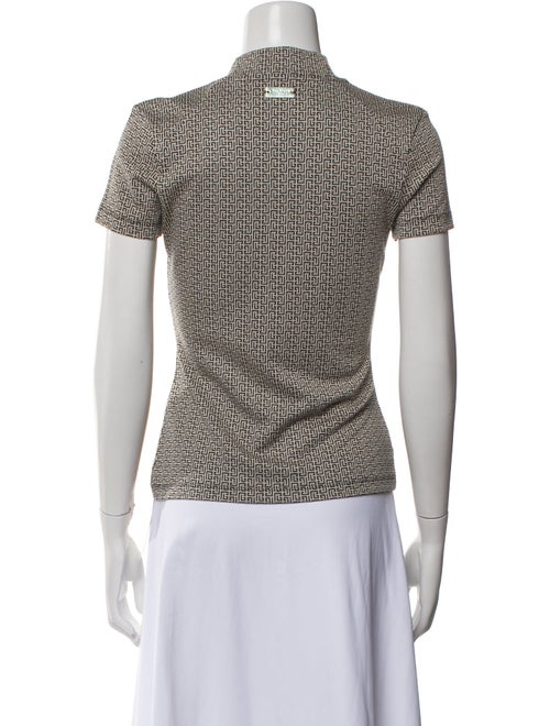 Balmain Printed Mock Neck Sweater