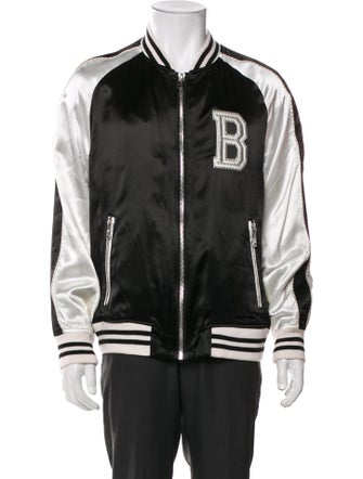 Balmain Striped Bomber Jacket