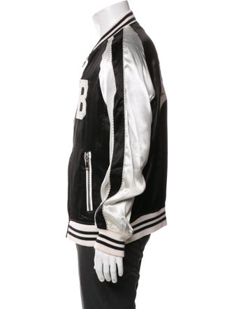 Balmain Striped Bomber Jacket