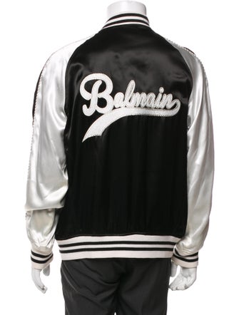 Balmain Striped Bomber Jacket