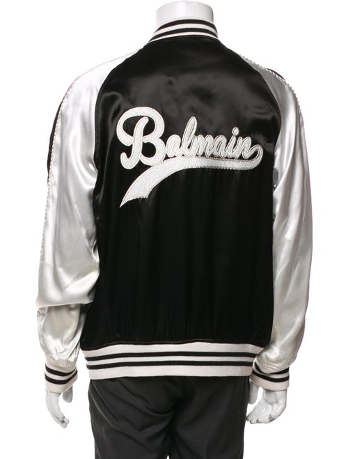 Balmain Striped Bomber Jacket