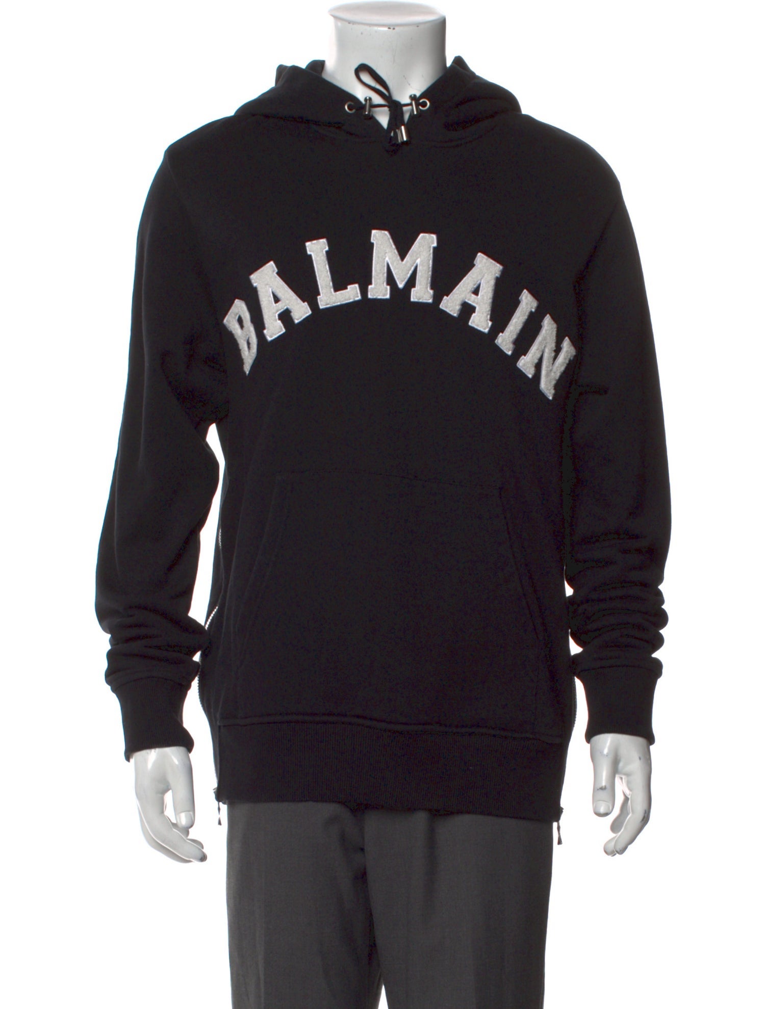 Balmain Graphic Print Crew Neck Hoodie