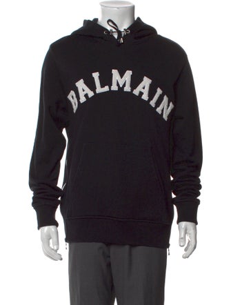 Balmain Graphic Print Crew Neck Hoodie
