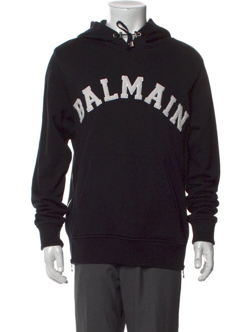 Balmain Graphic Print Crew Neck Hoodie