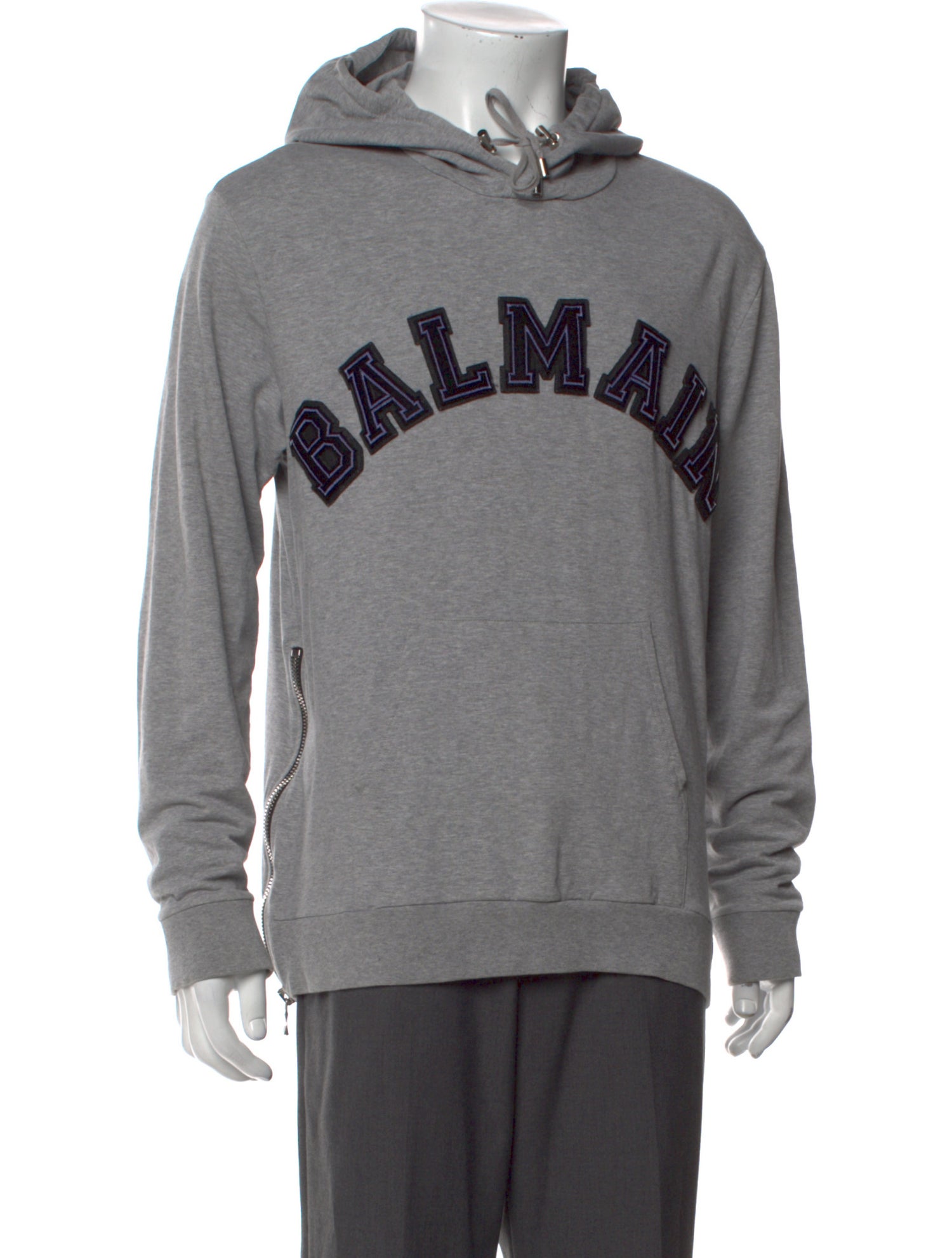 Balmain Graphic Print Crew Neck Hoodie
