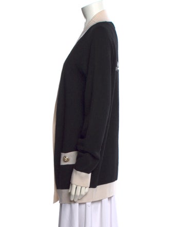Balmain Wool Colorblock Pattern Sweater