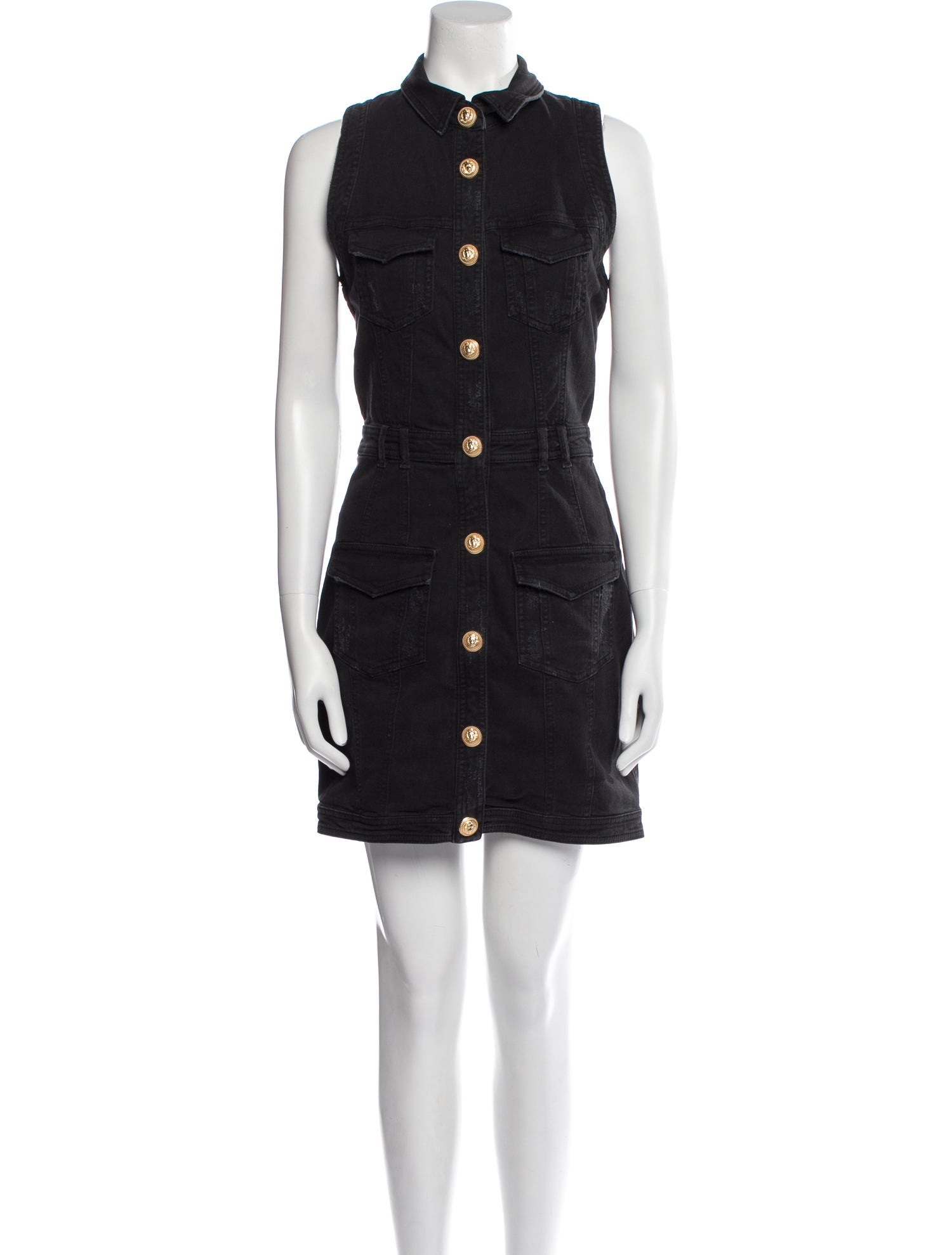 Balmain Mock Neck Mini Dress