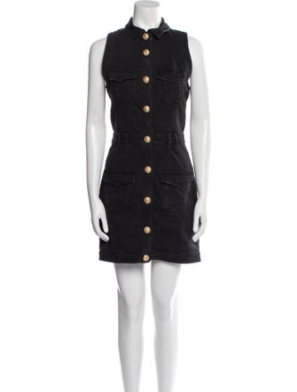 Balmain Mock Neck Mini Dress