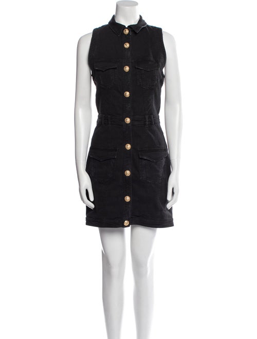 Balmain Mock Neck Mini Dress
