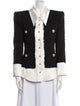 Balmain Tweed Colorblock Pattern Evening Jacket