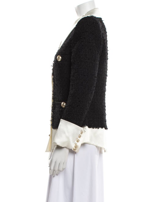 Balmain Tweed Colorblock Pattern Evening Jacket