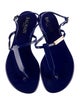Balmain Rubber T-Strap Sandals