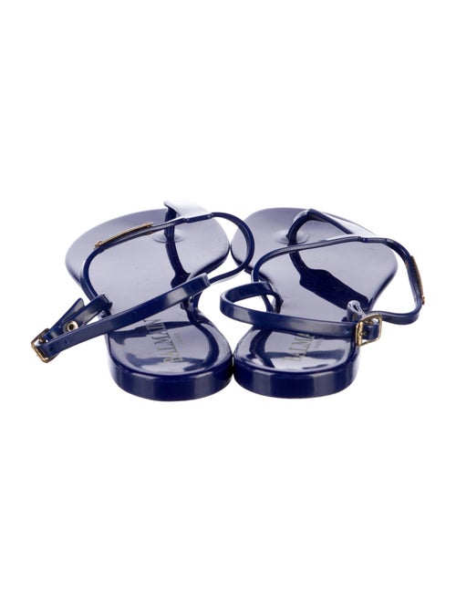 Balmain Rubber T-Strap Sandals