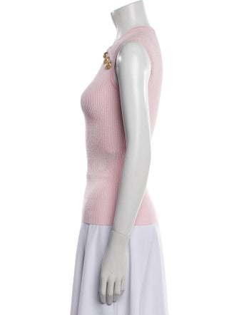 Balmain Virgin Wool Crew Neck Top