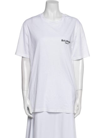 Balmain Graphic Print Crew Neck T-Shirt